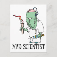 Mad Scientist Postcard