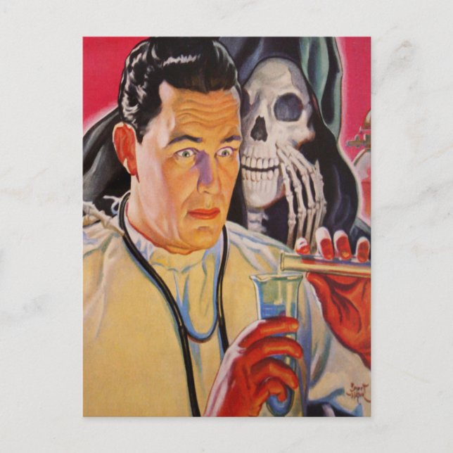 Mad Scientist Postcard (Front)