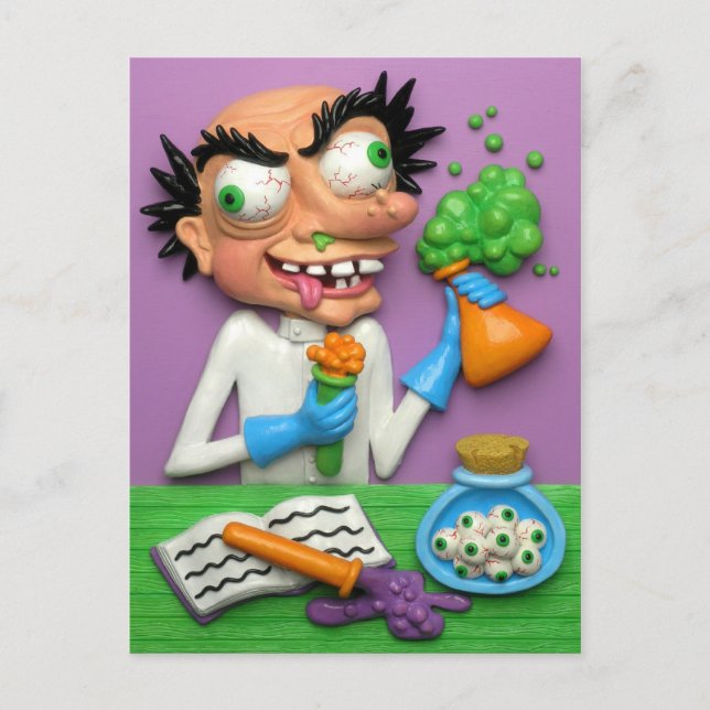 Mad Scientist Postcard (Front)
