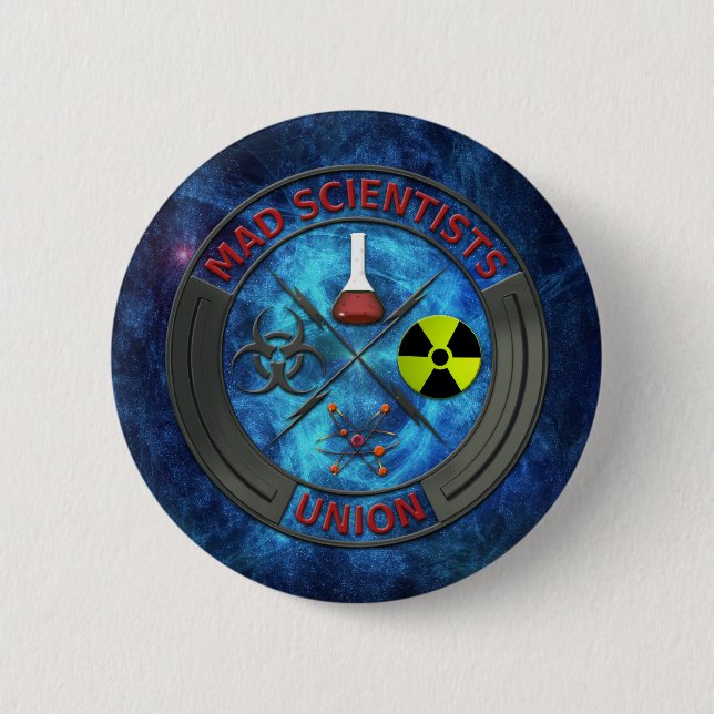 Mad Scientist Union 6 Cm Round Badge (Front)