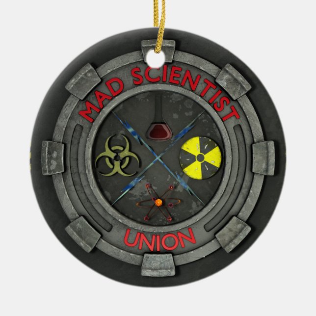 Mad Scientist Union Ceramic Ornament (Front)