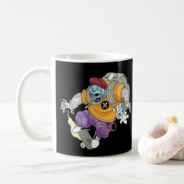 Mad Skater Coffee Mug (With Donut)