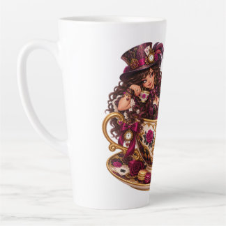 Mad Tea Party Hatter Girl Wonderland Party (Jana2) Latte Mug