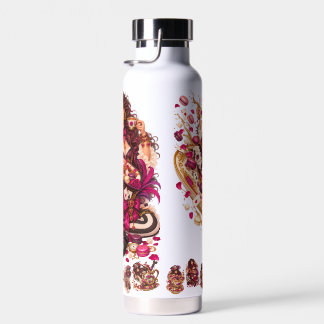 Mad Tea Party Hatter Girl Wonderland Party (Jana2) Water Bottle