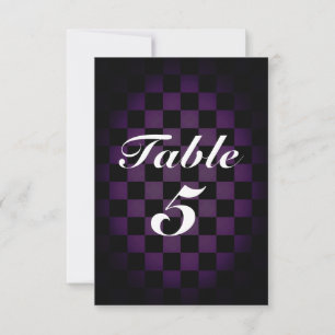 MAD TEA Party Whimsical Chequered Table Number Car