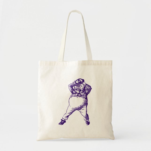 Mad Tweedle Dee Inked Purple Tote Bag (Front)