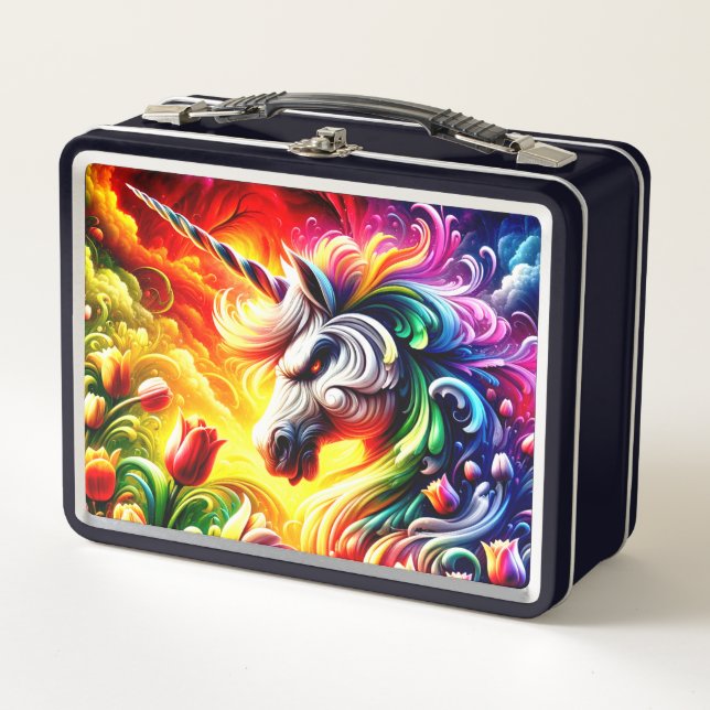 Mad Unicorn Metal Lunch Box (Front)