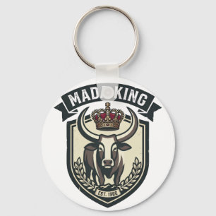 MADA KING Malagasy Zebu Madagascar Key Ring