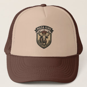 MADA KING Malagasy Zebu Madagascar T-Shirt Trucker Hat