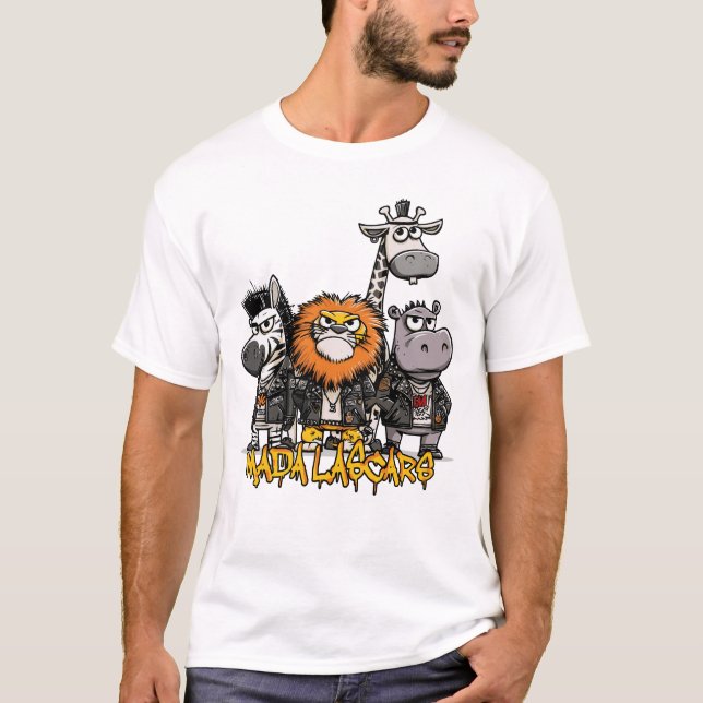 Mada Lascars - humour animaux et style rebelle T-Shirt (Front)