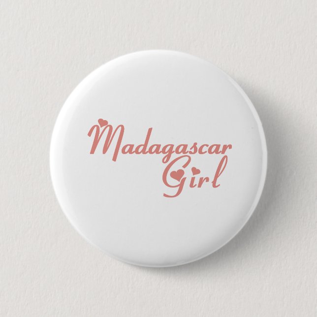 Madagascar 6 Cm Round Badge (Front)
