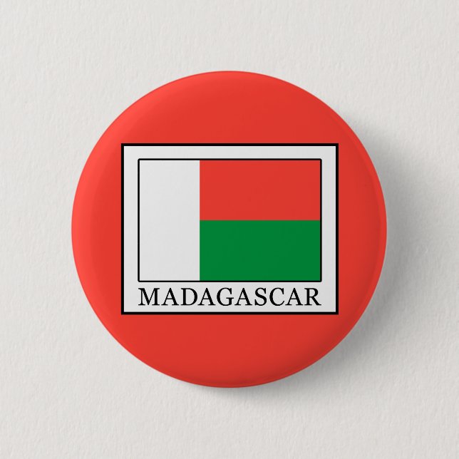 Madagascar 6 Cm Round Badge (Front)