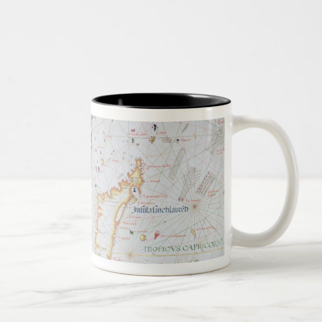 Madagascar and East African Coastline Two-Tone Coffee Mug (Right)