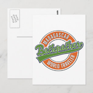 Madagascar Backpacker world traveller Postcard