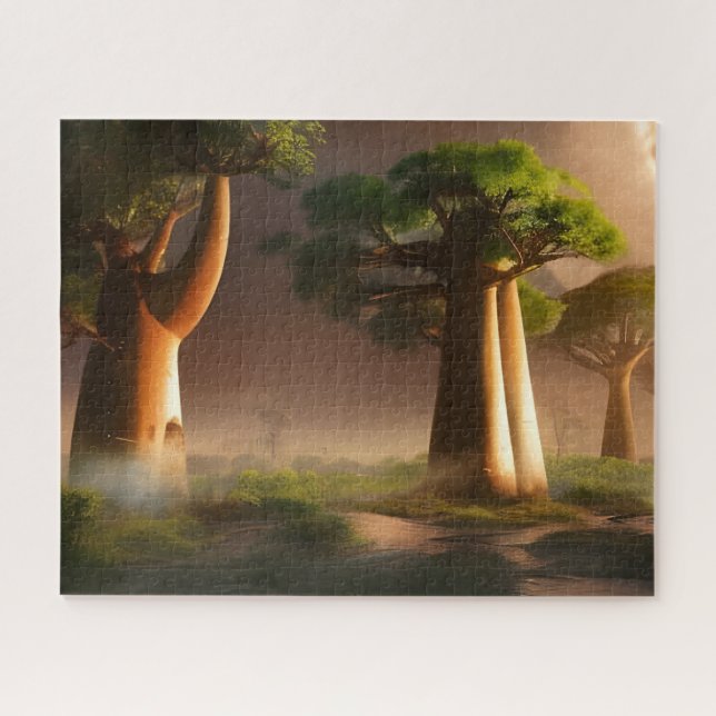 Madagascar Baobab Forest Fantasy   Jigsaw Puzzle (Horizontal)