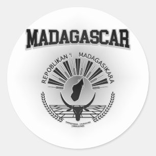 Madagascar Coat of Arms Classic Round Sticker