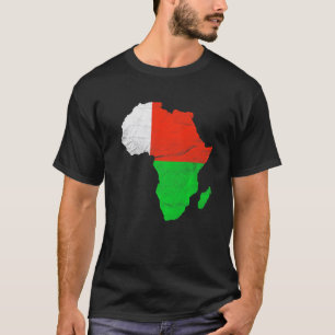 Madagascar Flag Africa Continent Silhouette Gift M T-Shirt