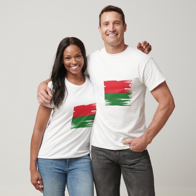 Madagascar Flag Brush Art T-Shirt (Unisex)