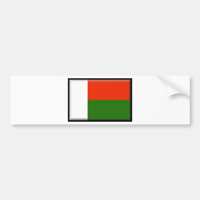 Madagascar Flag Bumper Sticker (Front)