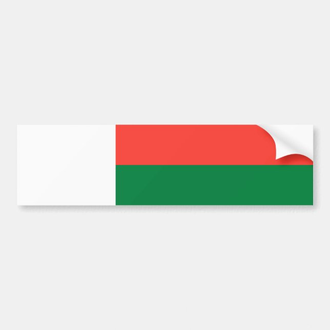 Madagascar Flag Bumper Sticker (Front)