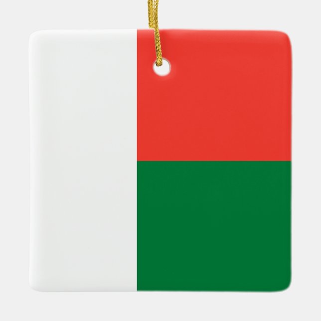 Madagascar Flag  Ceramic Ornament (Front)