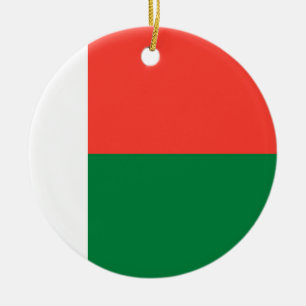 Madagascar flag ceramic ornament