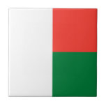 Madagascar Flag Ceramic Tile<br><div class="desc">Patriotic flag of Madagascar.</div>
