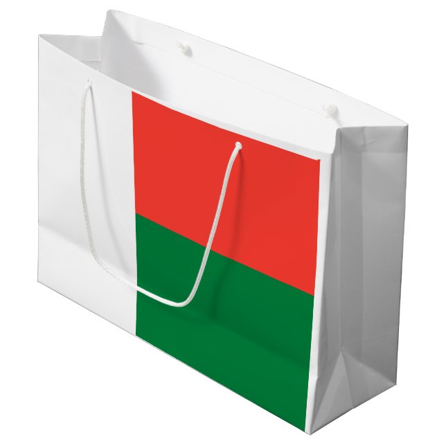 Madagascar Flag Large Gift Bag (Front Angled)