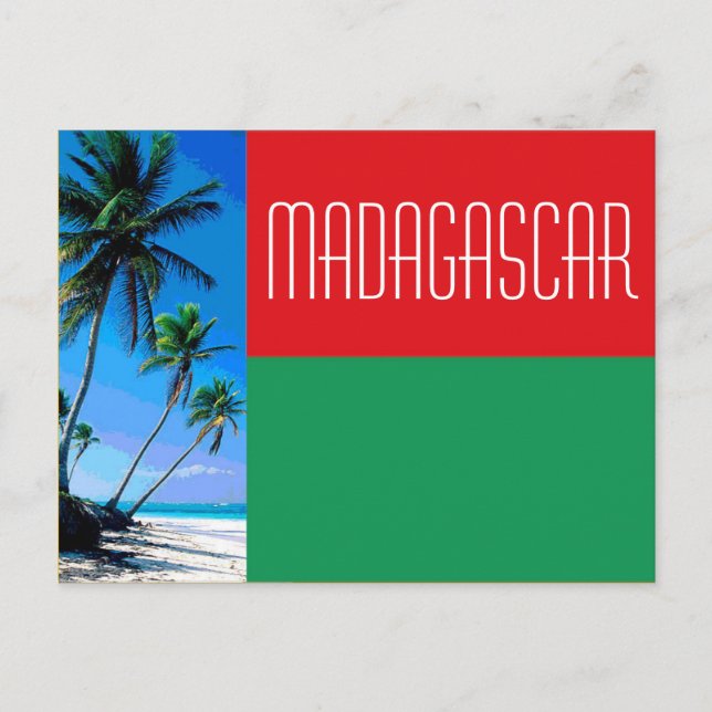 Madagascar flag postcard (Front)