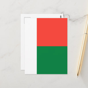 Madagascar flag postcard