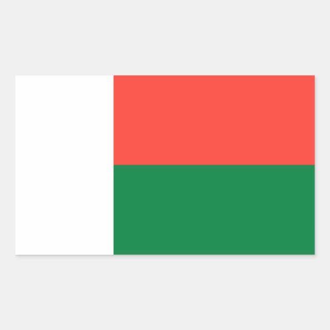 Madagascar Flag Rectangular Sticker (Front)