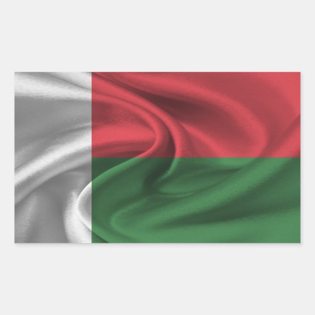 Madagascar Flag Rectangular Sticker (Front)