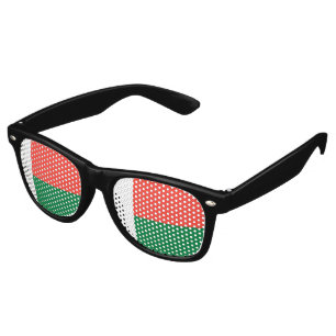 Madagascar flag retro sunglasses