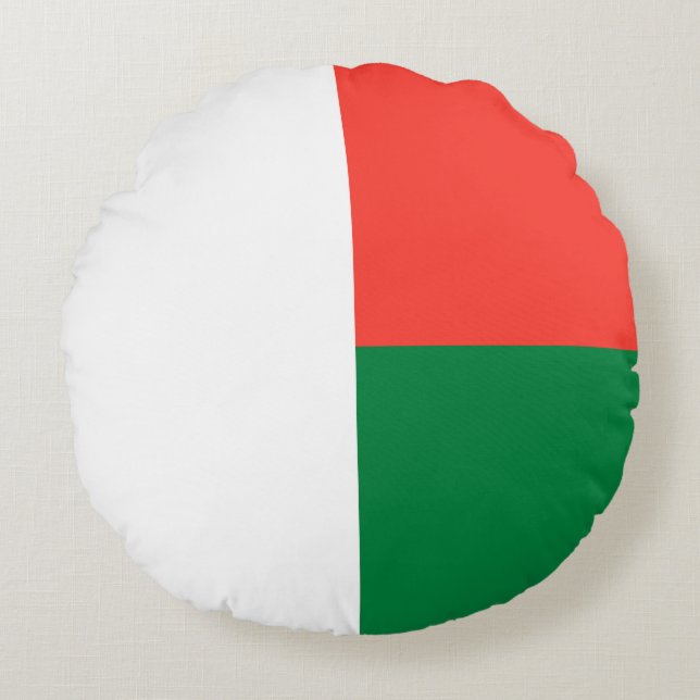 Madagascar Flag Round Cushion (Front)