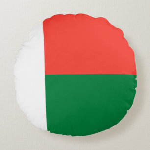 Madagascar Flag Round Cushion