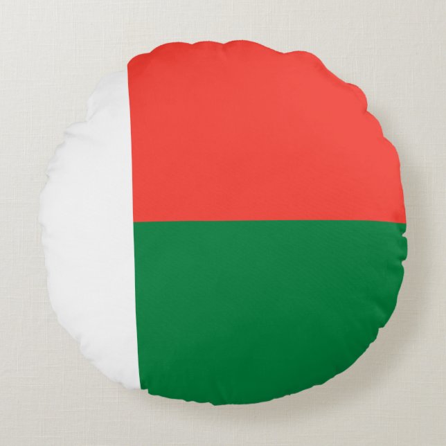 Madagascar Flag Round Cushion (Front)
