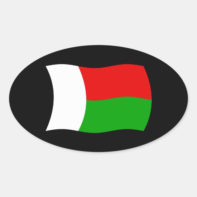 Madagascar Flag Sticker (Front)