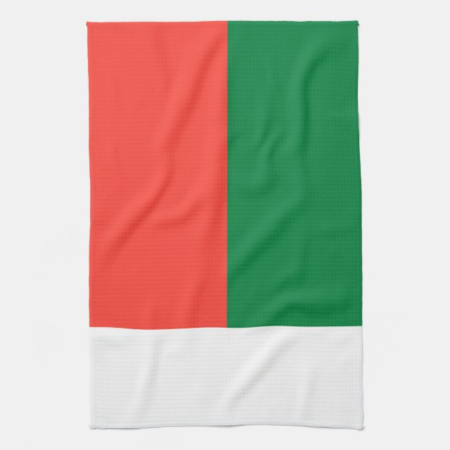 Madagascar flag tea towel (Vertical)