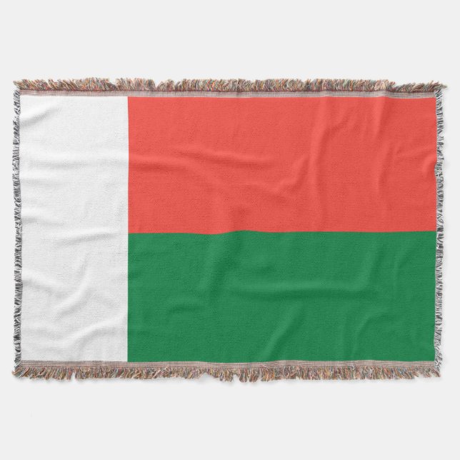 Madagascar flag throw blanket (Front)