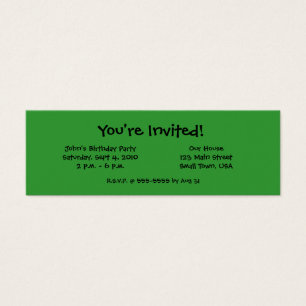 Madagascar Giant Day Gecko Mini Invitation Cards
