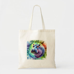 Madagascar hippopotamus 211024AREF143 - Watercolor Tote Bag