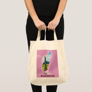 Madagascar Illustrated travel poster Tote Bag
