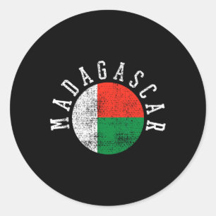 Madagascar Malagasy Flag  Classic Round Sticker