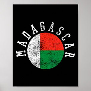 Madagascar Malagasy Flag Poster