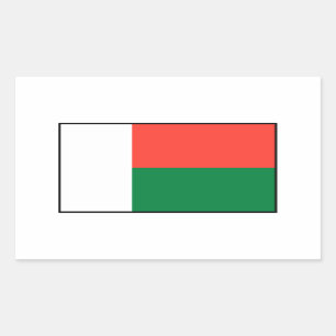 Madagascar – Malagasy Flag Rectangular Sticker