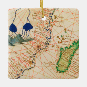 Madagascar Map Ceramic Ornament