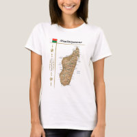Madagascar Map + Flag + Title T-Shirt