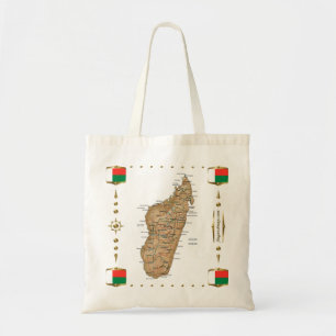 Madagascar Map + Flags Bag
