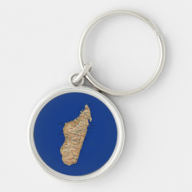 Madagascar Map Keychain (Front)