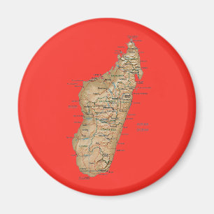 Madagascar Map Magnet